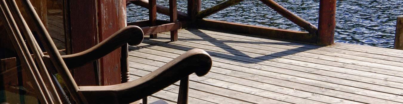 empty chair on a dock